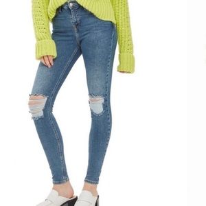 Topshop | High-Rise Distressed Moto Jamie Jeans